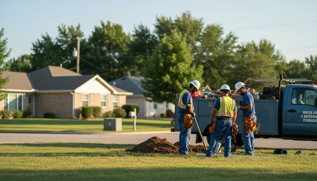 Residential water line and bathroom plumbing service in Tarlton, OH